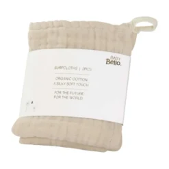 Baby Bello Hydrofiel Monddoek - 2 Stuks - Sandshell
