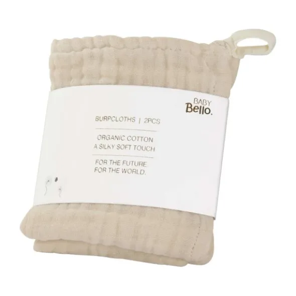 Baby Bello Hydrofiel Monddoek - 2 Stuks - Sandshell