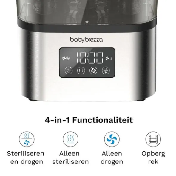 Baby Brezza Sterilisator en Flesdroger - SuperQuick - Mat Zwart