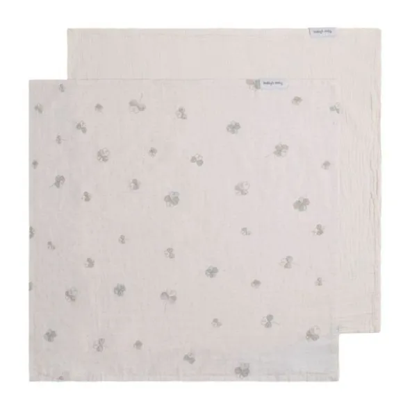 Baby's Only Tender Swaddle - 2-Pack - 115x115 cm - Linen / Clover