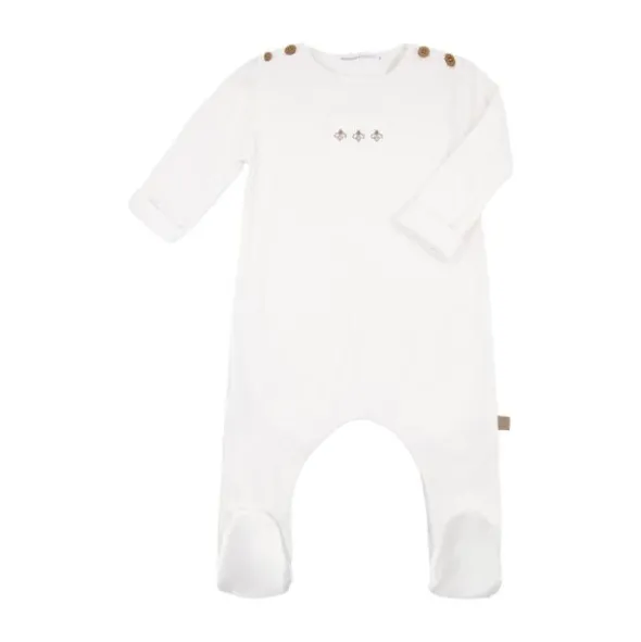 Bamboom Jumpsuit Met Voetjes Bees - Cream - 1 M