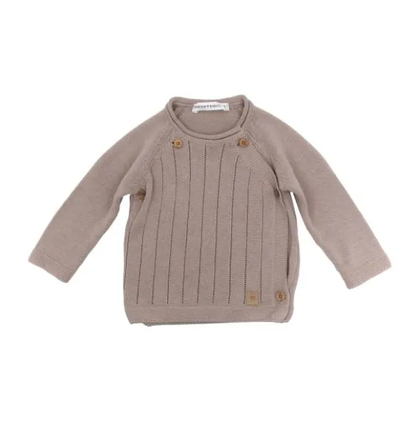 Bamboom Knitted Trui Met Overslag Wit 1 Mnd