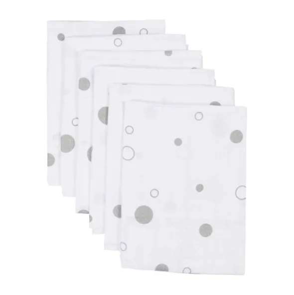 Basicline Bubble Hydrofiel Luiers Grey 6 Stuks