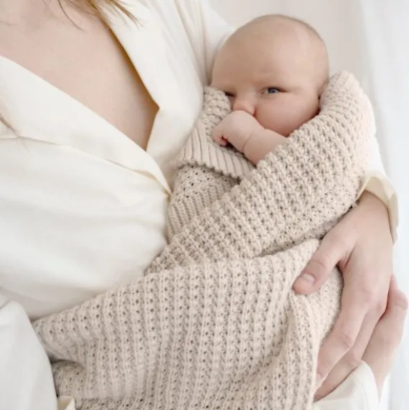 Bemini Deken - Knitty - 80x100 cm - Sesame