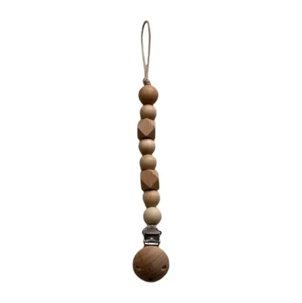 BEZISA Wooden Basics Speenkoord Quartz