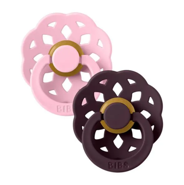 BiBs Boheme Fopspeen - Rond - 2 Stuks - 0-6 Mnd - Woodchuck/Blush