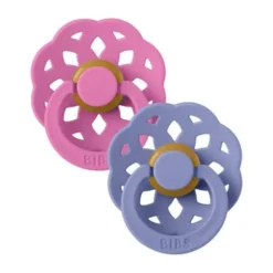 BiBs Boheme Fopspeen - Rond - 2 Stuks - 0-6 Mnd - Woodchuck/Blush