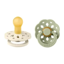 BiBs Boheme Fopspeen - Rond - 2 Stuks - 0-6 Mnd - Woodchuck/Blush