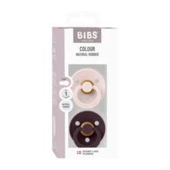 BiBs Colour Fopspeen - Rond - 2 Stuks - 6-18 Mnd - Petal/Plum