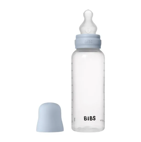 Bibs Fles - Medium Flow - 270 ml - Silicone - Baby Blue