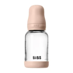 BIBS Fles - Slow Flow - 120 ml - Glas/Latex - Blush