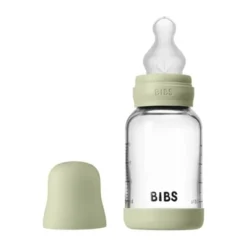 BIBS Fles - Slow Flow - 120 ml - Silicone/Glas - Sage