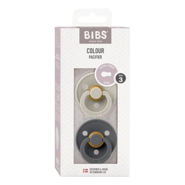 BiBs Fopspeen - Rond - 2 Stuks - 6-18 Mnd - Hush / Grape
