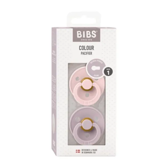 BiBs Fopspeen - Rond - 2 Stuks - 6-18 Mnd - Hush / Grape