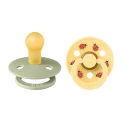 BiBs Studio Colour Fopspeen - Rond - 2 Stuks - 0-6 Mnd - Ladybug Violet Sky Mix