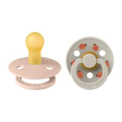 BiBs Studio Colour Fopspeen - Rond - 2 Stuks - 0-6 Mnd - Ladybug Violet Sky Mix