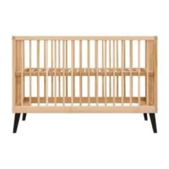 Bopita Fay Bed 60×120 cm - Naturel/Mat Zwart