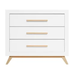 Bopita Fenna Babykamer Wit / Naturel | Bed 60 x 120 cm + Commode + Kast 2-Deurs