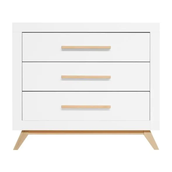 Bopita Fenna Babykamer Wit / Naturel | Bed 60 x 120 cm + Commode + Kast 2-Deurs