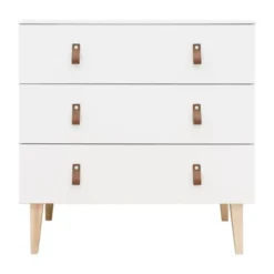 Bopita Indy Commode – 3 Laden – Wit/Naturel