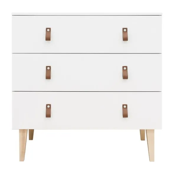 Bopita Indy Commode – 3 Laden – Wit/Naturel