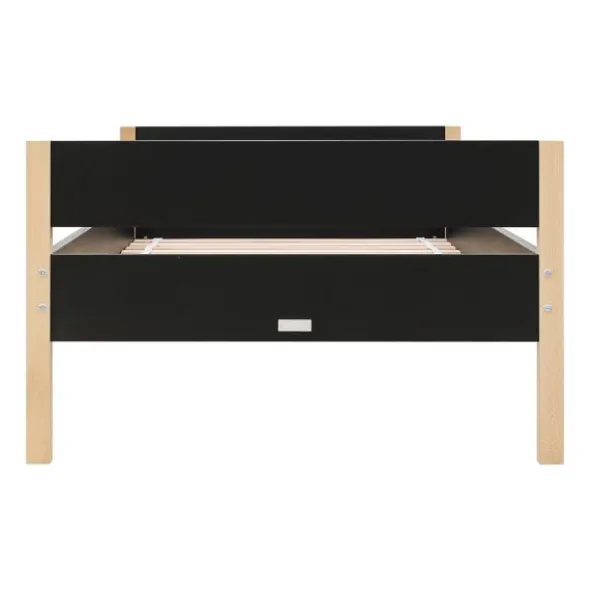 Bopita Lucas Bed - 90 x 200 cm - Zwart / Naturel