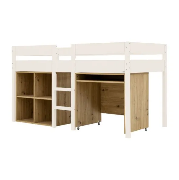 Bopita Mick Halfhoogslaper 90x200 Bureau + Vakkenkast | Dune