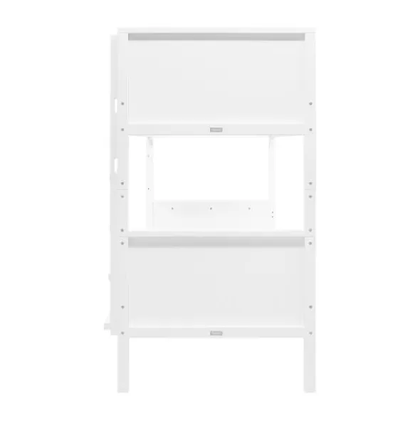 Bopita Stapelbed 90×200 met Rechte Trap Nordic - Wit