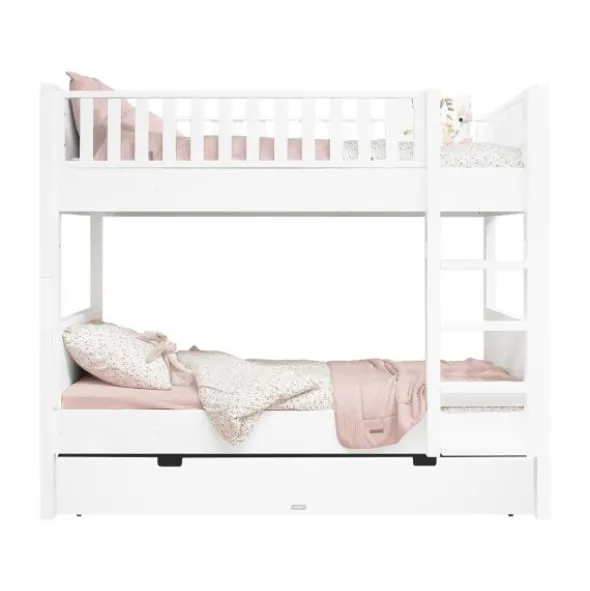 Bopita Stapelbed 90×200 met Rechte Trap Nordic - Wit
