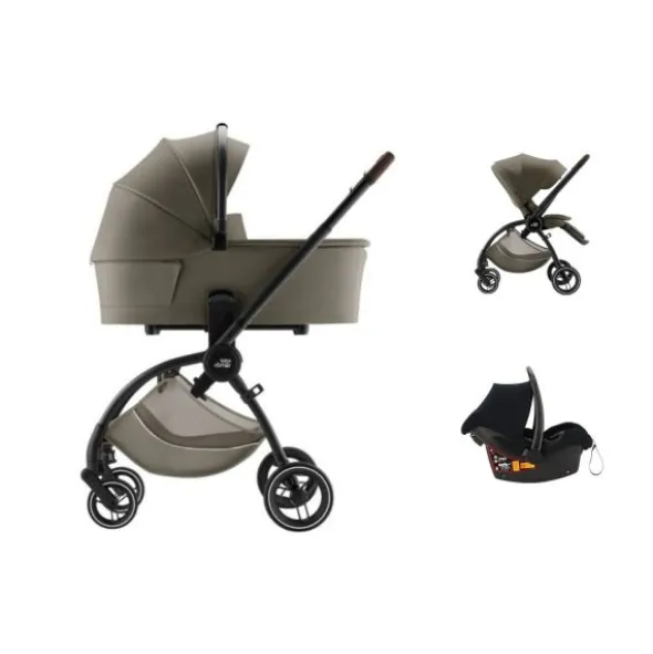 Britax Römer RIO Diamond Lux 3-in-1 Kinderwagen - Urban Olive | Kidsriver Autostoel - Curve - Black