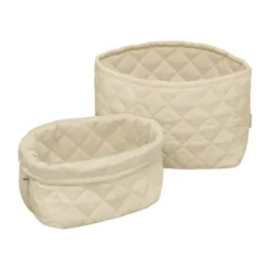 Cam Cam Quilted Opbergmandjes - Praline - 2 Stuks
