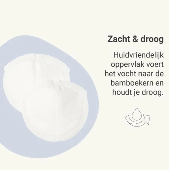 Carriwell Disposable Zoogcompressen - 50 Stuks - Bamboe