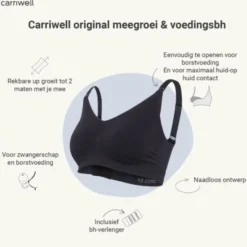 Carriwell Padded Voedingsbh Zwart S