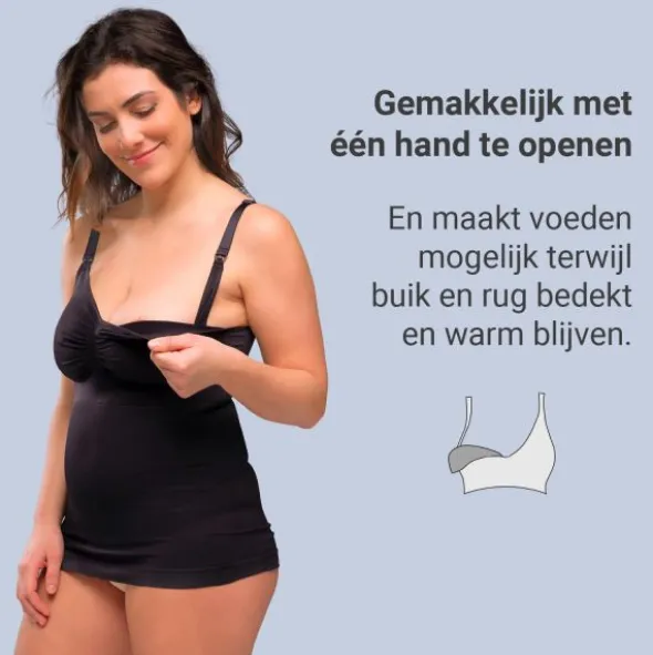 Carriwell Voedingshemd - Mt. M - Zwart
