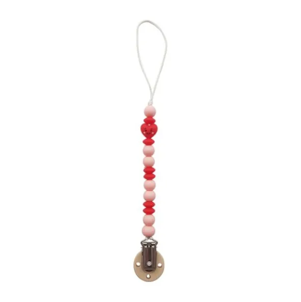 Chewies & More Speenkoord - Chewie Clip Sweet Heart - Pink & Red