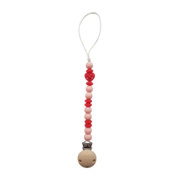 Chewies & More Speenkoord - Chewie Clip Sweet Heart - Pink & Red