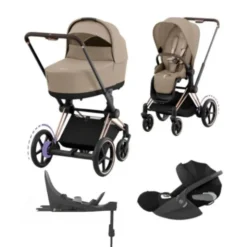 Cybex E-Priam 4 Kinderwagen Set 4-in-1 - Cozy Beige