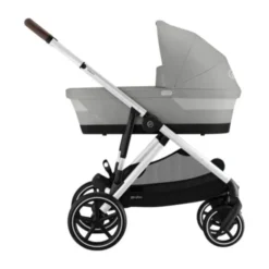 Cybex Gazelle S Kinderwagen - Silver - Stone Grey | Cybex Cloud G I-Size Plus Autostoeltje - Stone Grey | Cybex Base G | Autostoel adapters