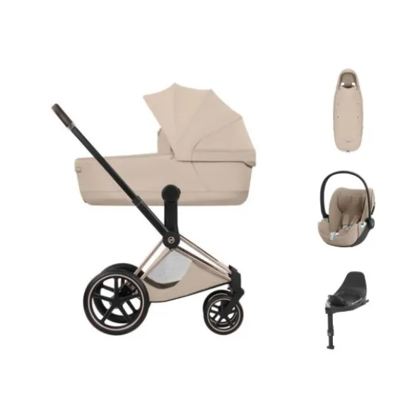 Cybex Priam 5 Style Kinderwagen Bundel - Rosegold/Cozy Beige