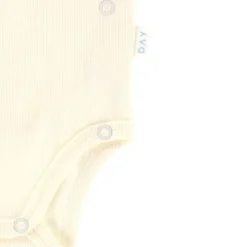 DAY Overslagromper Korte Mouw Rib - Mt. 50/56 - Cream