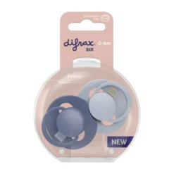 Difrax Dynamic Lovi Prime Fopspeen - 0-6mnd - 2st. - Baby Blue / Blue