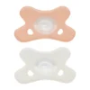 Difrax Siliconen Fopspeen Roze / Wit 0-6 Mnd 2 Stuks