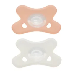 Difrax Siliconen Fopspeen Roze / Wit 0-6 Mnd 2 Stuks