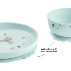Done By Deer Celebration Foodie Dinerset Met Zuignap - Blue