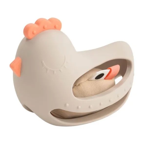 Done By Deer Clucky Grip En Bijtspeeltje Met Rammelaar – Sand