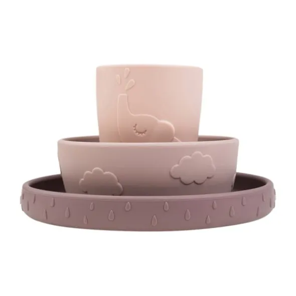 Done by Deer Deer Friends Stick&Stay Dinerset - Powder