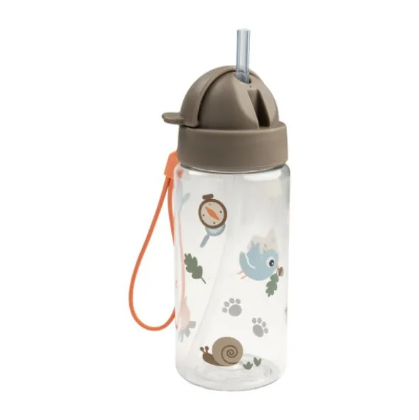Done By Deer Drinkfles Met Rietje - Tiny Trails - Sand - 350 ml