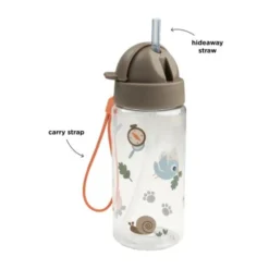Done By Deer Drinkfles Met Rietje - Tiny Trails - Sand - 350 ml