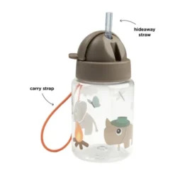 Done By Deer Drinkfles Met Rietje - Tiny Trails - Sand - 280 ml