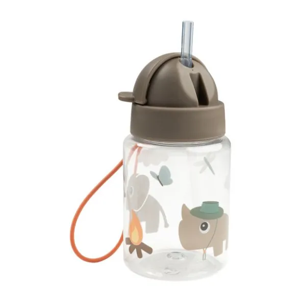 Done By Deer Drinkfles Met Rietje - Tiny Trails - Sand - 280 ml